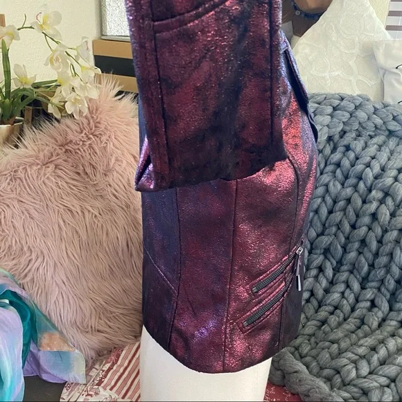 BCBGMaxAzria Foil Moto Jacket